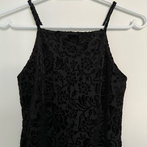 Velvet Floral Halter Tank Top | GARAGE